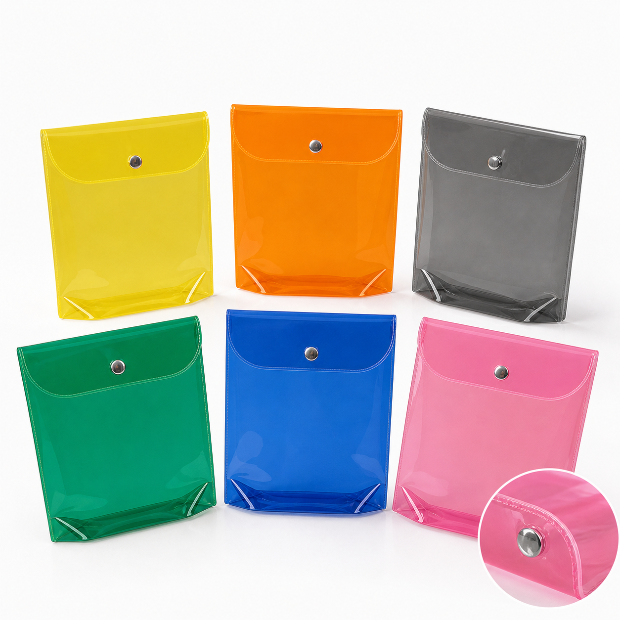 Colored EVA Snap Button Packaging Pouch