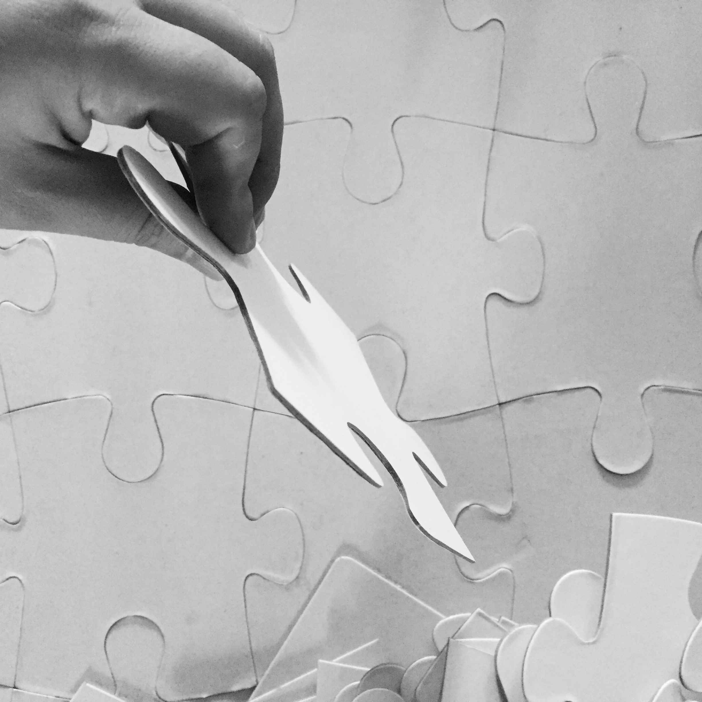 Paper puzzle board detail