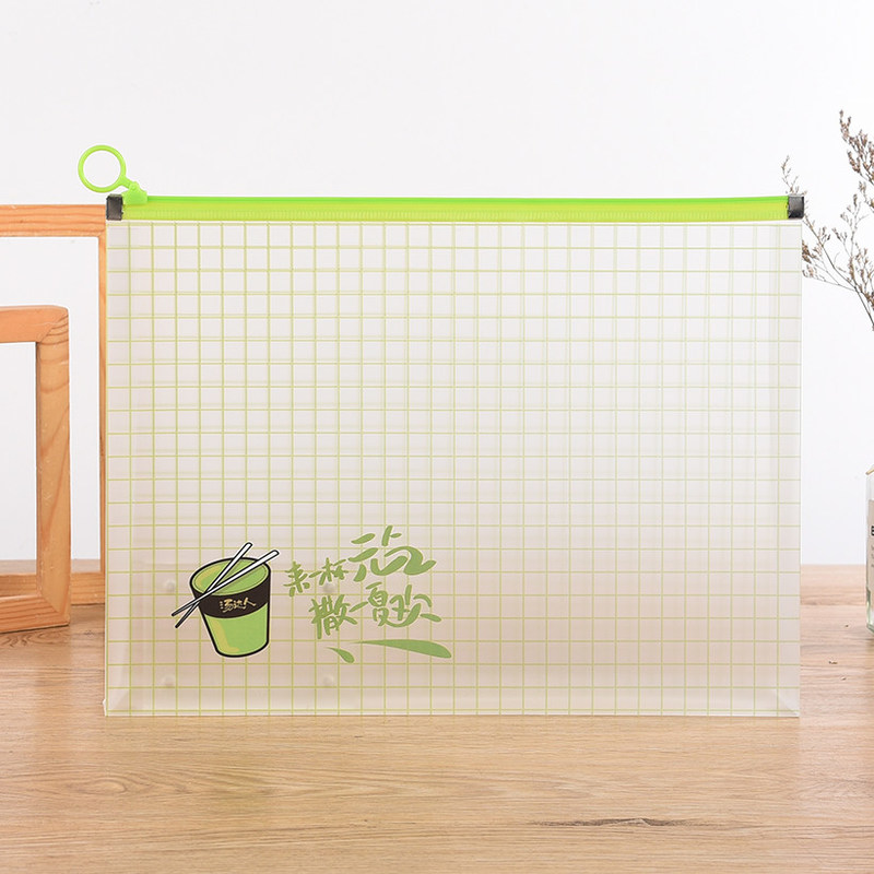 A4 A5 A6 Plastic Mesh Zipper Pouch Document Bag Storage For School
