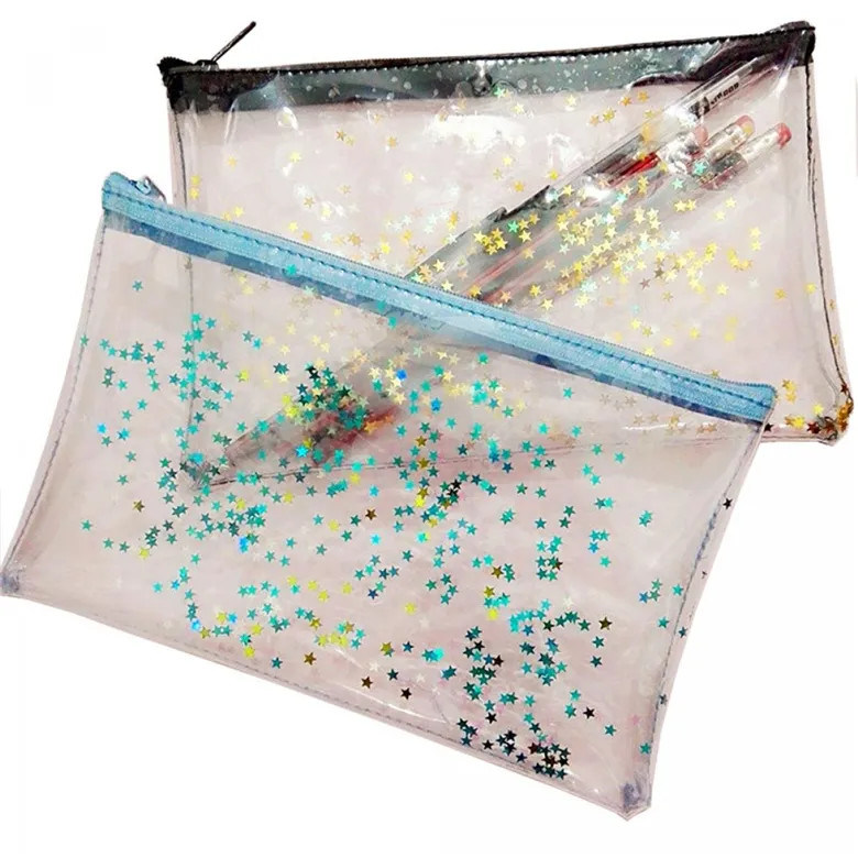 Gift Cosmetic PVC Pencil Pouch Pvc Clear Pouch Student Stationery Kids School