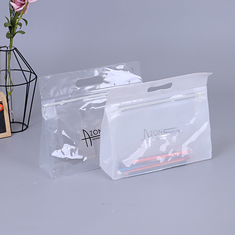 Large PVC Cosmetic Bag Wholesale Zippered Promotional Gift Transparent Storage