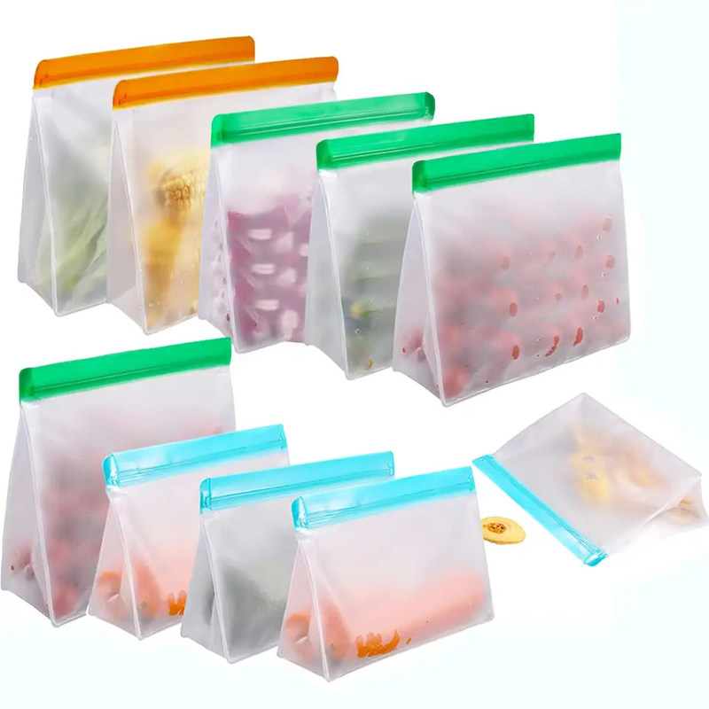 Leakproof Peva Food Storage Bag Self Seal Reusable Waterproof Picnic Fresh Keeping