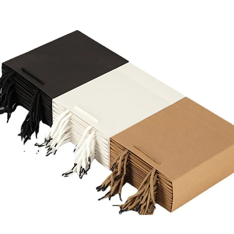Small Tissue Custom Paper Euro Tote Bags Gift Recycled Takeaway With Handle Shopping