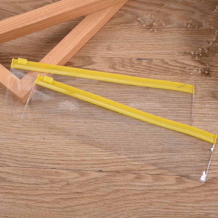 Transparent Pencil Pouch With Zipper For Exam Student Office