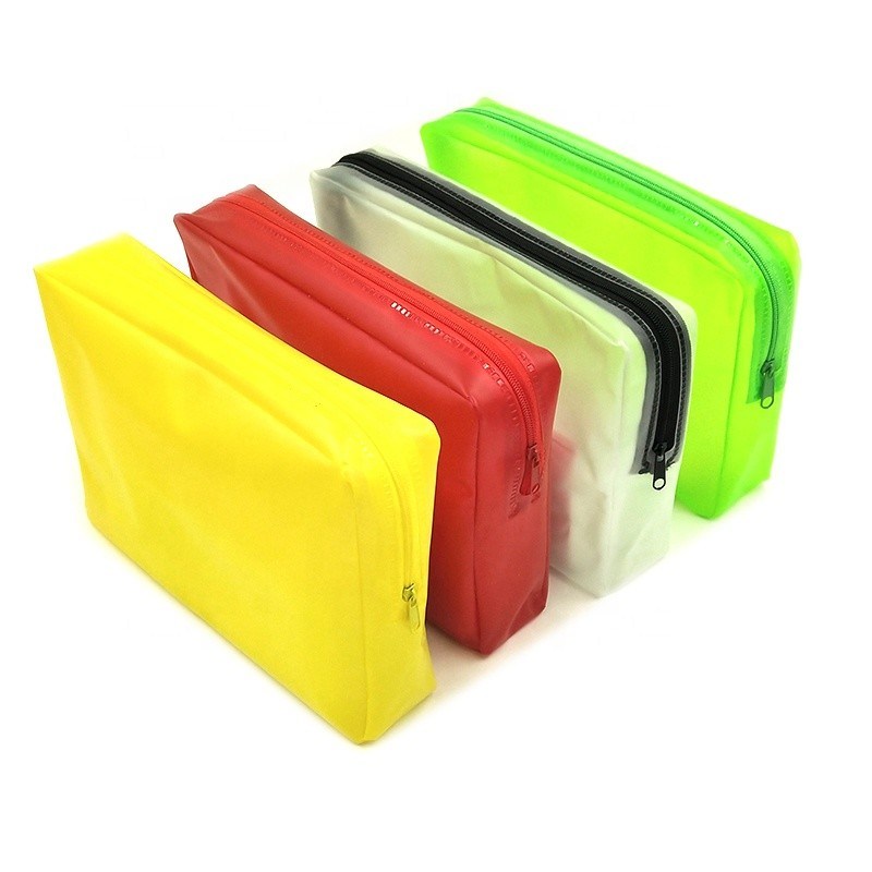 Waterproof Clear Pvc Cosmetic Bag Pvc Makeup Pouch For Travel Toiletry Zipper Mix Color